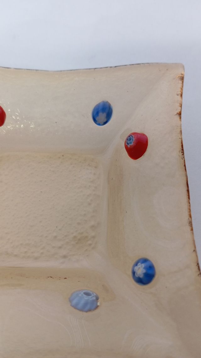 Set soprammobile fiori di vetro con port