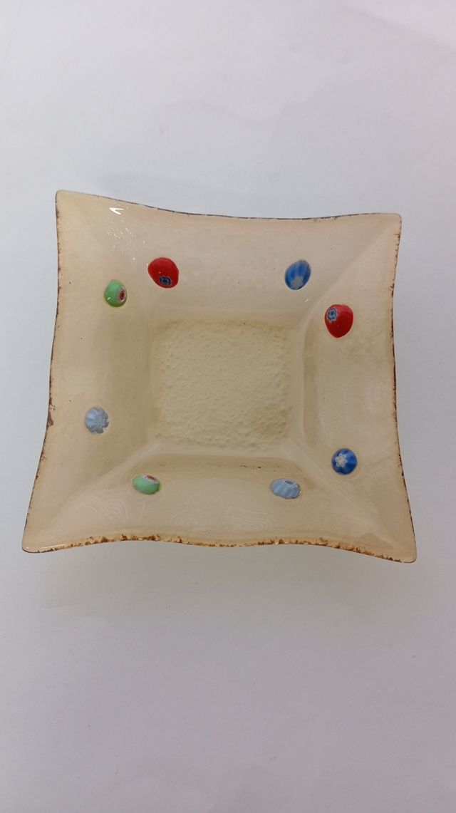 Set soprammobile fiori di vetro con port