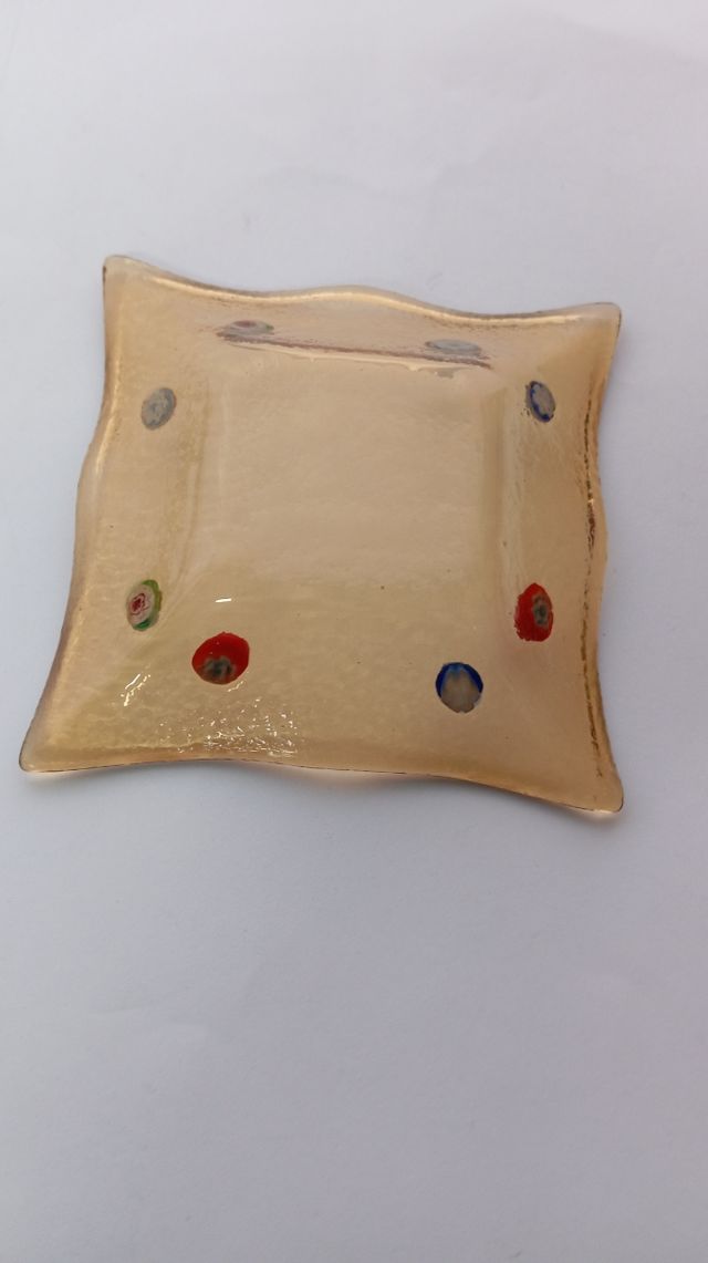 Set soprammobile fiori di vetro con port