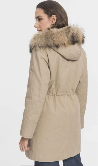 Parka de mujer de conejo y zorro talla 42