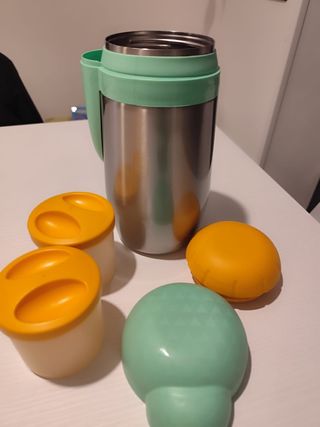 Termos per latte o pappa bambini con 2 contenitori