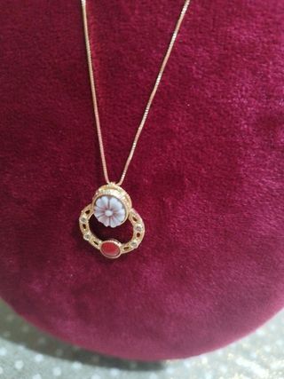 Collana argento cammeo inciso a mano