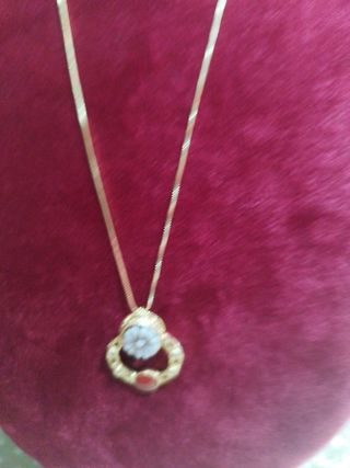 Collana argento cammeo inciso a mano