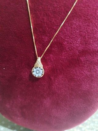 Collana argento e cammeo inciso a mano