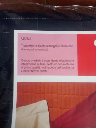 Trapunta Letto Quilt Fazzini Blu 270 x 270 Maxi