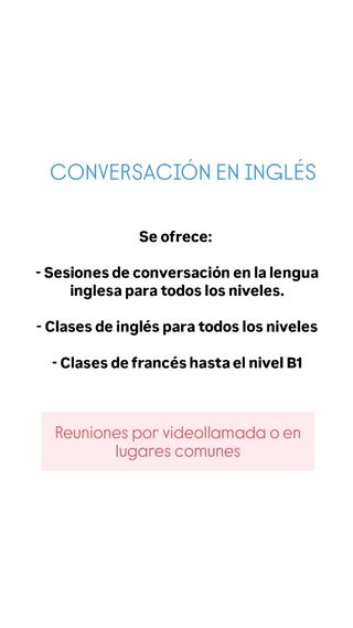 Inglés: Conversación y clase particular
