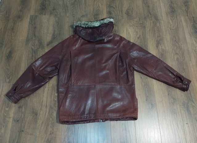 Chaqueta piel marrón