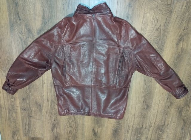 Chaqueta piel marrón