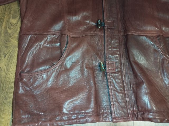 Chaqueta piel marrón