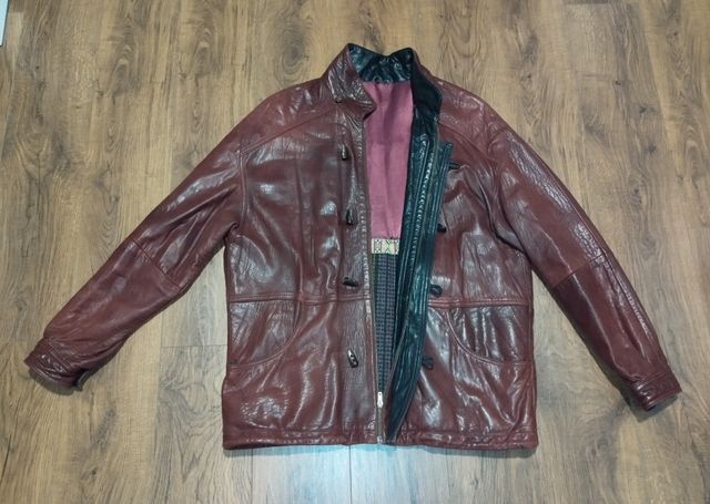 Chaqueta piel marrón