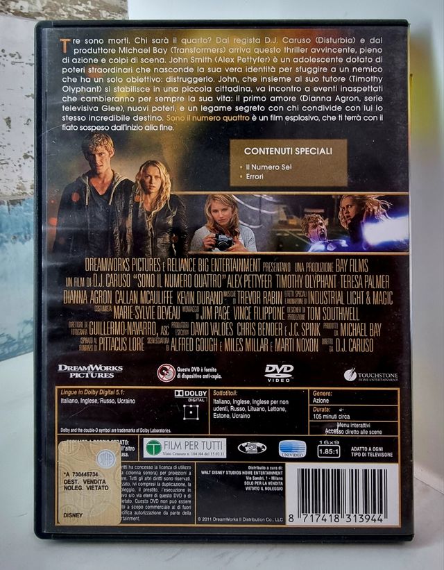 Sono il numero quattro Film Dvd