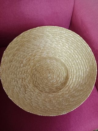 Sombrero de paja trenza natural.