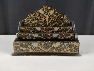 Porta Cartas Vintage Papel Maché Made in India