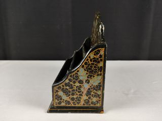 Porta Cartas Vintage Papel Maché Made in India