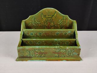 Porta Cartas Vintage Papel Maché Made in India