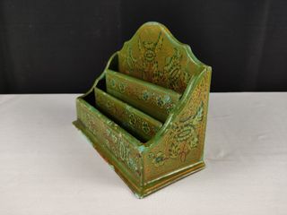 Porta Cartas Vintage Papel Maché Made in India