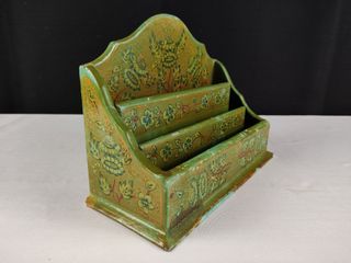 Porta Cartas Vintage Papel Maché Made in India