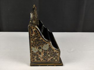 Porta Cartas Vintage Papel Maché Made in India