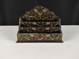 Porta Cartas Vintage Papel Maché Made in India