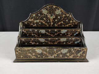 Porta Cartas Vintage Papel Maché Made in India