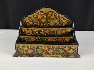 Porta Cartas Vintage Papel Maché Made in India