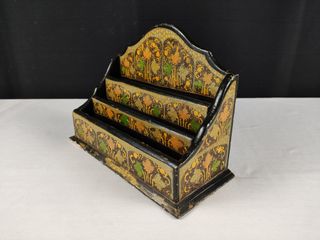 Porta Cartas Vintage Papel Maché Made in India