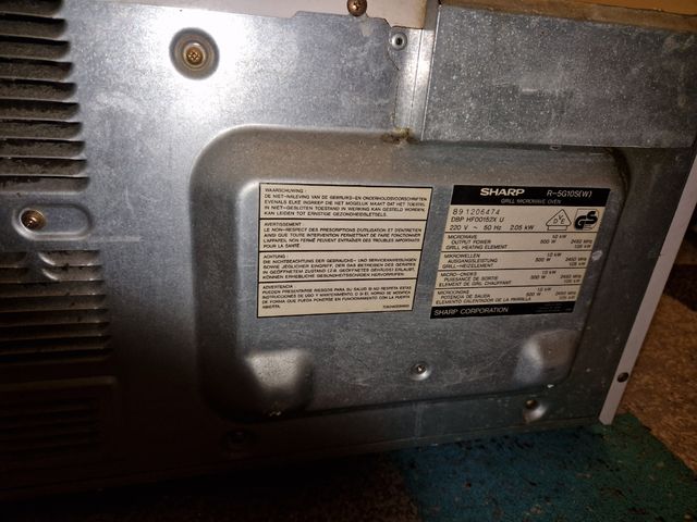 horno microondas sharp R-5G10