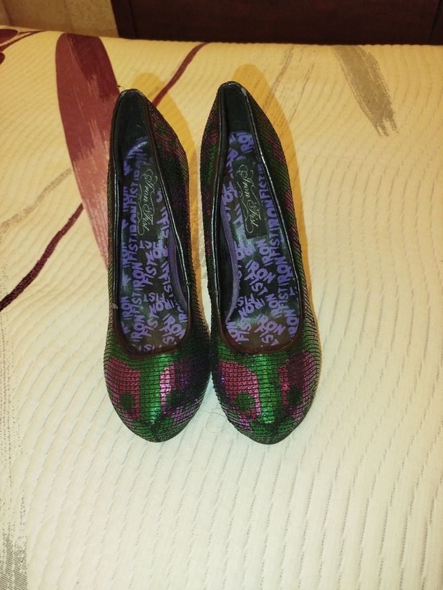 Zapatos Lentejuelas Verdes