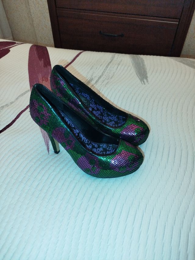 Zapatos Lentejuelas Verdes