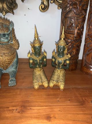 COPPIA TEPPANOM STATUE TAILANDESI primi 900