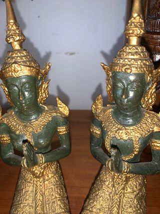 COPPIA TEPPANOM STATUE TAILANDESI primi 900