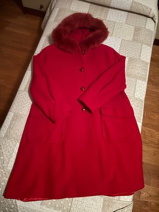 Cappotto donna in lana colore rosso