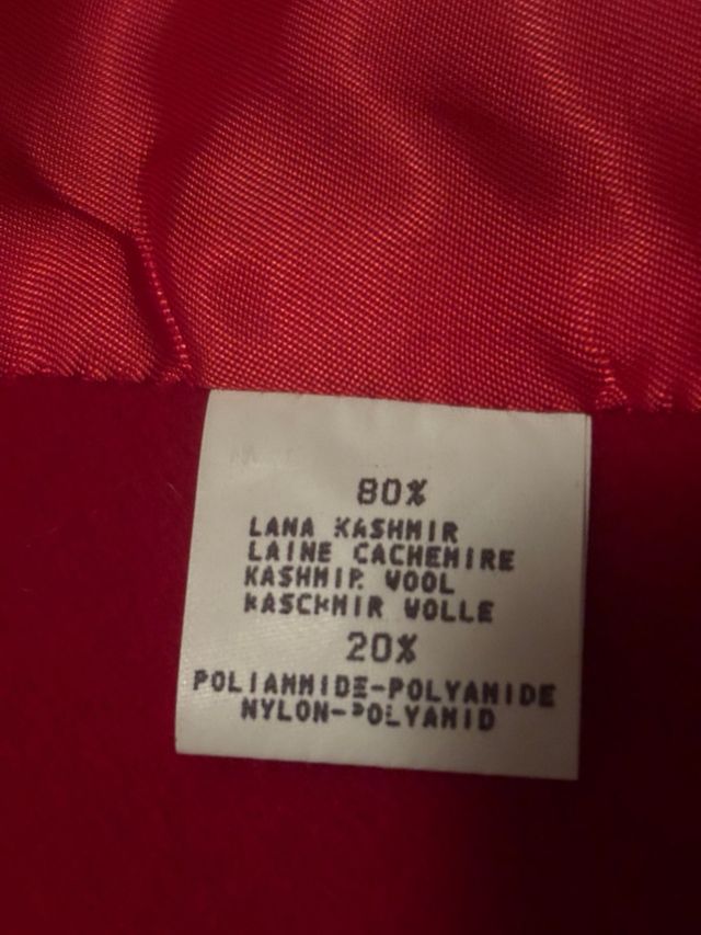 Cappotto donna in lana colore rosso