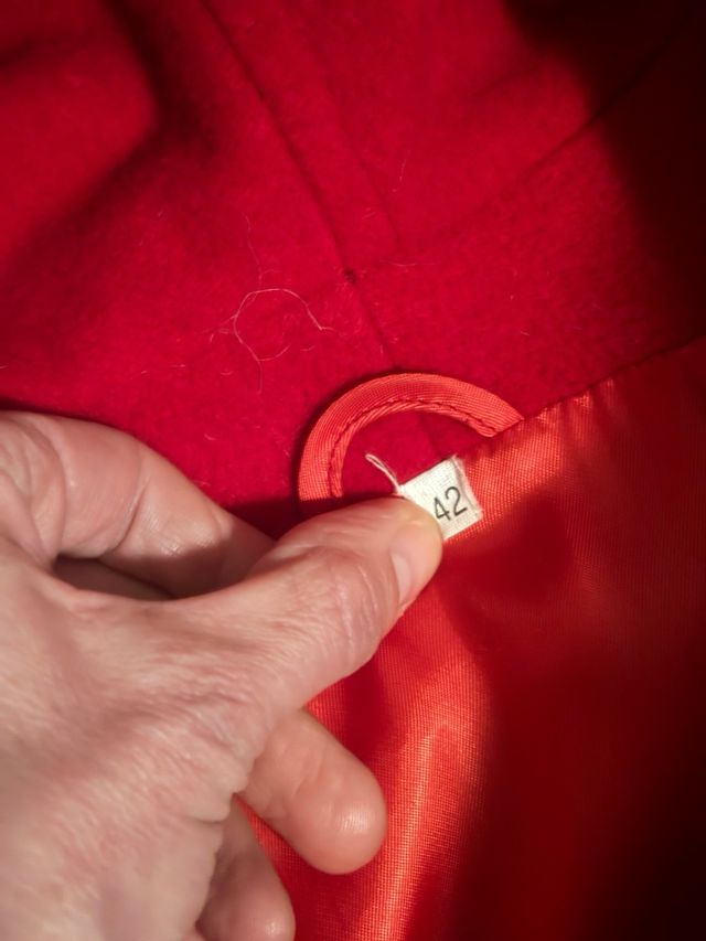 Cappotto donna in lana colore rosso