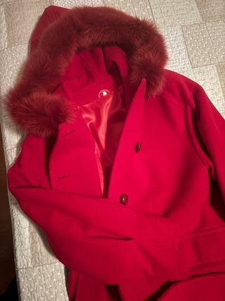 Cappotto donna in lana colore rosso