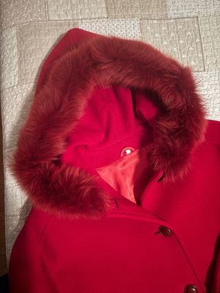 Cappotto donna in lana colore rosso