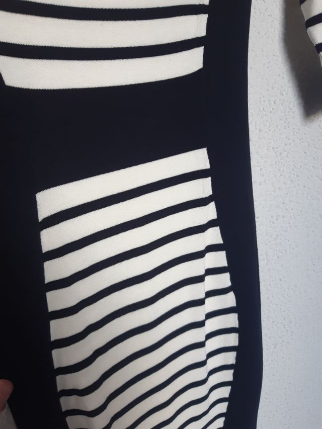 Vestido punto rayas hym