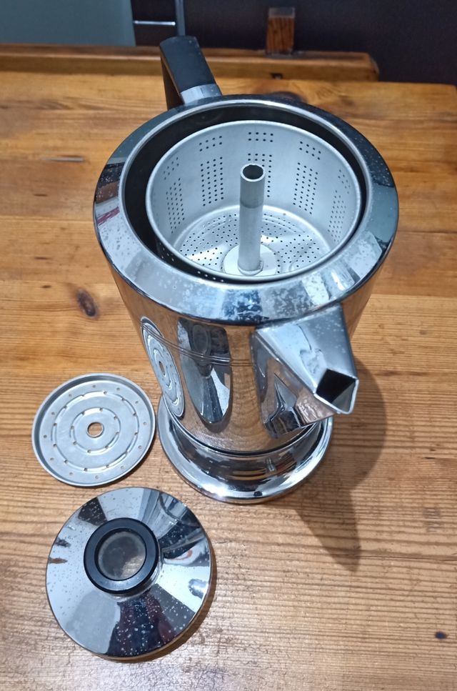 CAFFETTIERA ELETTRICA,VINTAGE IN ACCIAIO