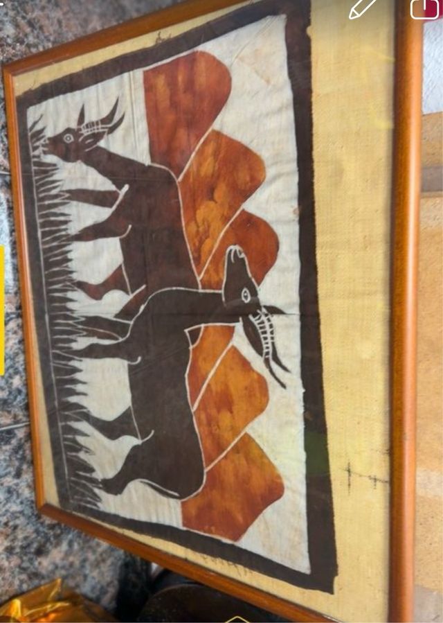 Pittura africana fatta a mano su tela