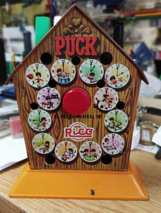 Reloj hucha musical vintage