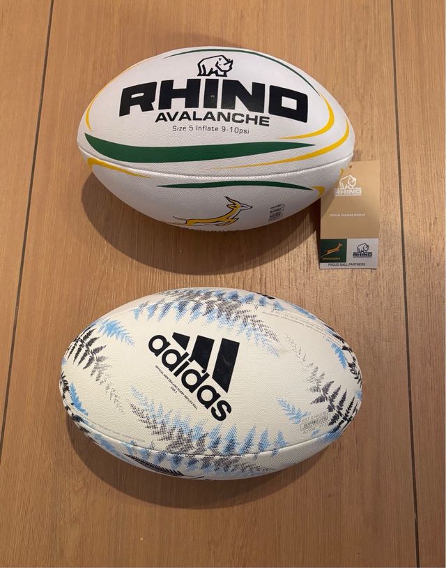 2 x Balones de Rugby Springboks All Blacks