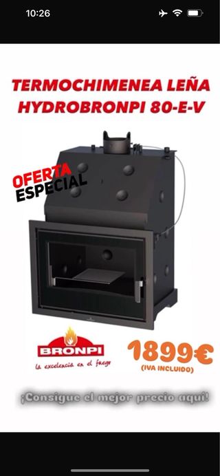 TERMOCHIMENEA LEÑA HYDROBRONPI80EV