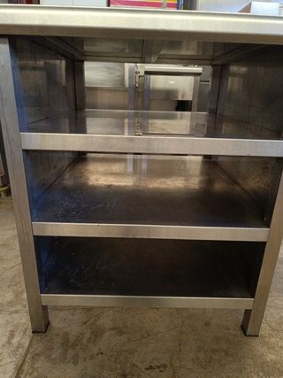 MESA DE TRABAJO EN ACERO INOXIDABLE