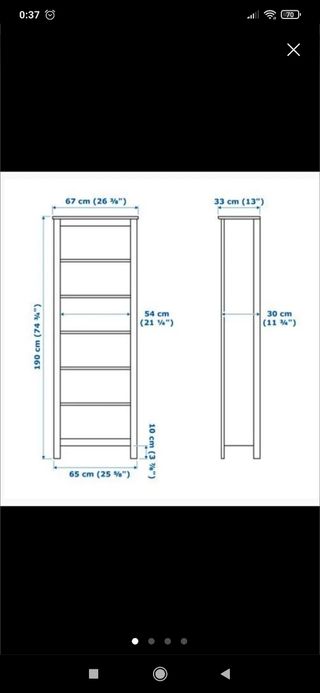 Estantería librería Brusali Ikea blanco