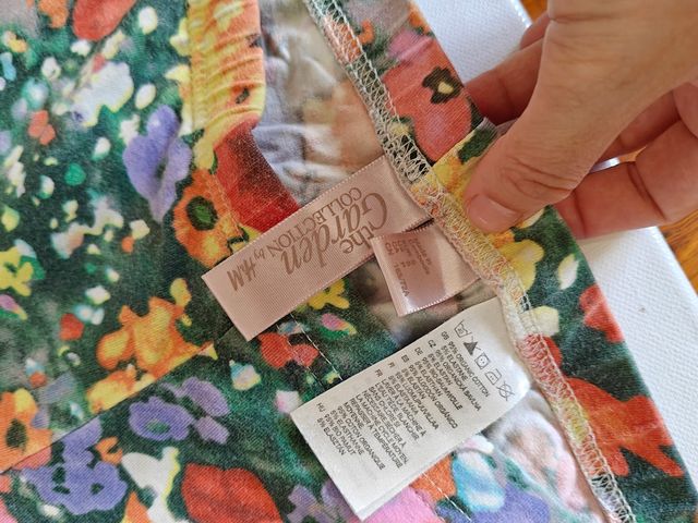 Leggins mujer talla s flores ideal disfraz hippie