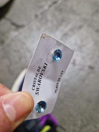 Pendientes swarovski plata de ley
