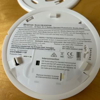 3 x HEIMAN Detectores de Humo Alarm  con Sensor