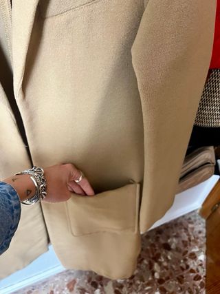 Abrigo marron paño Springfield