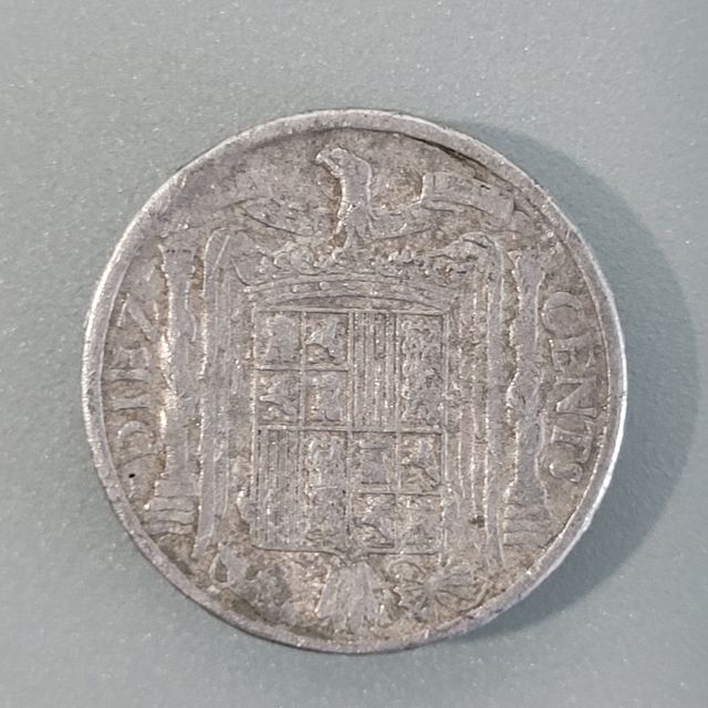 Moneda de 10 céntimos de peseta de 1945