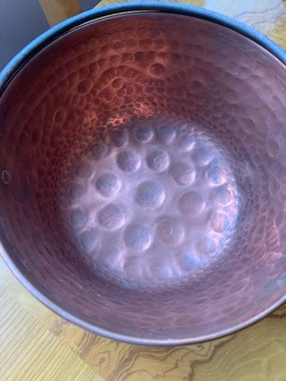 Caldero de cobre antiguo